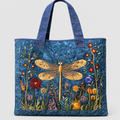 Valentina | Women’s Dragonfly Quilted Tote Bag — product detail 1