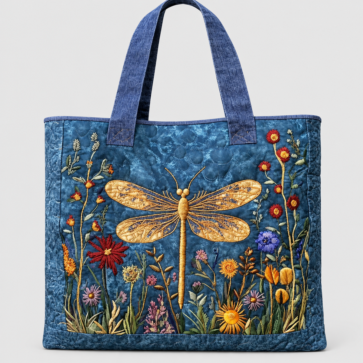 Valentina | Women’s Dragonfly Quilted Tote Bag — product detail 1