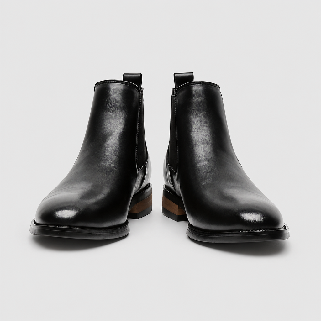 Vaughn | Men’s Side-Zip Chelsea Ankle Boots — Black