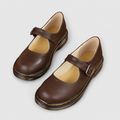Vera | Women’s Mary Jane Shoes with Buckle Strap — Brown