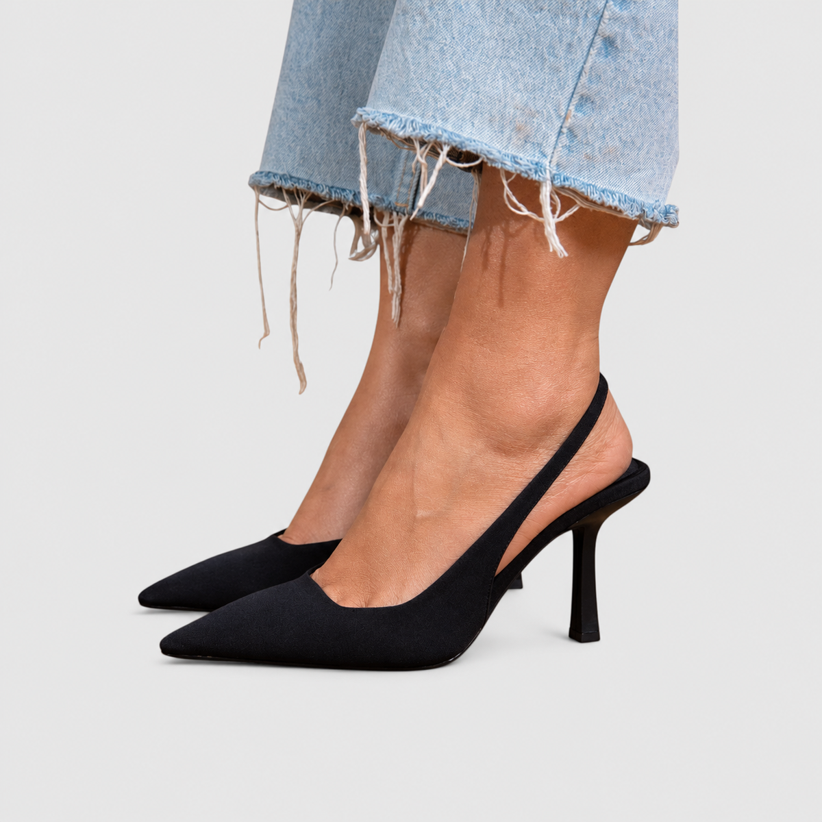Vianne | Women’s Pointed-Toe Slingback Heels — Black 2