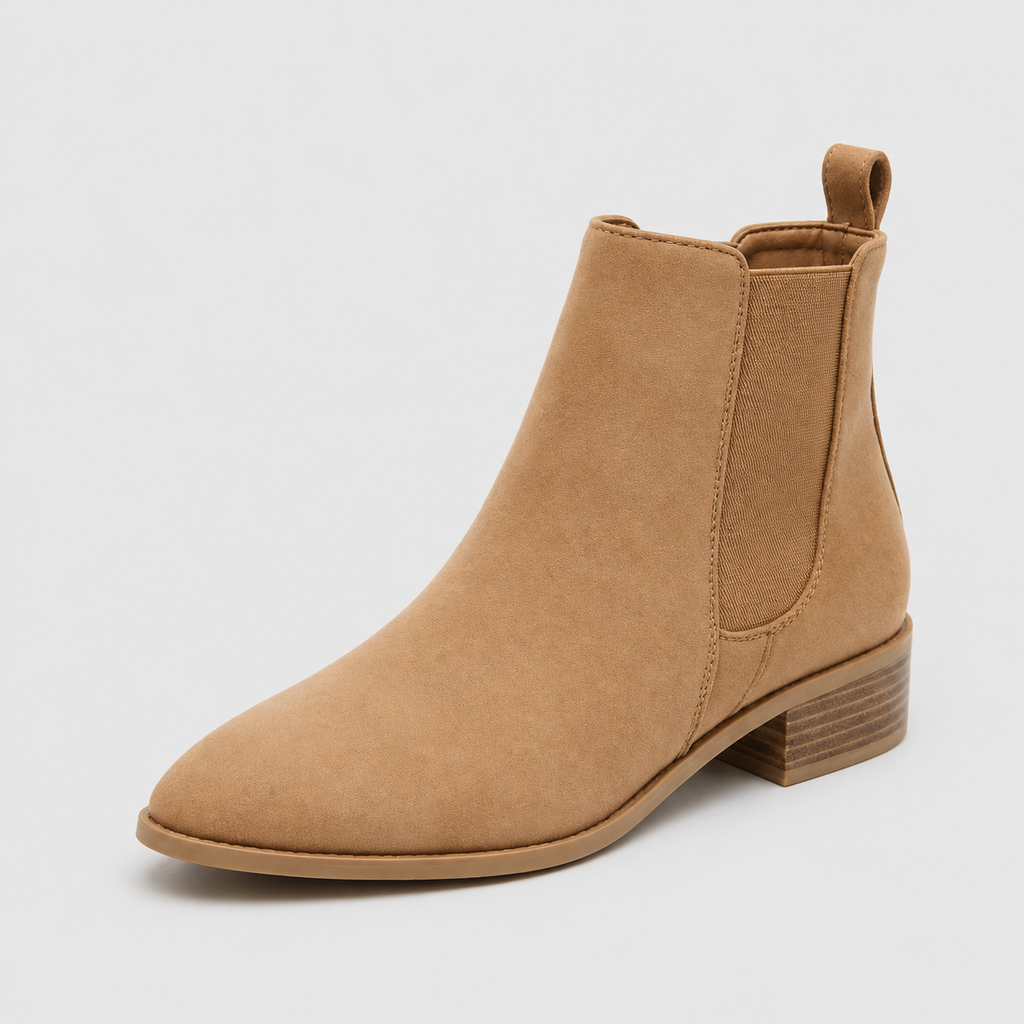 Viviette | Women’s Pointed-Toe Low-Block-Heel Ankle Boots — product detail 9