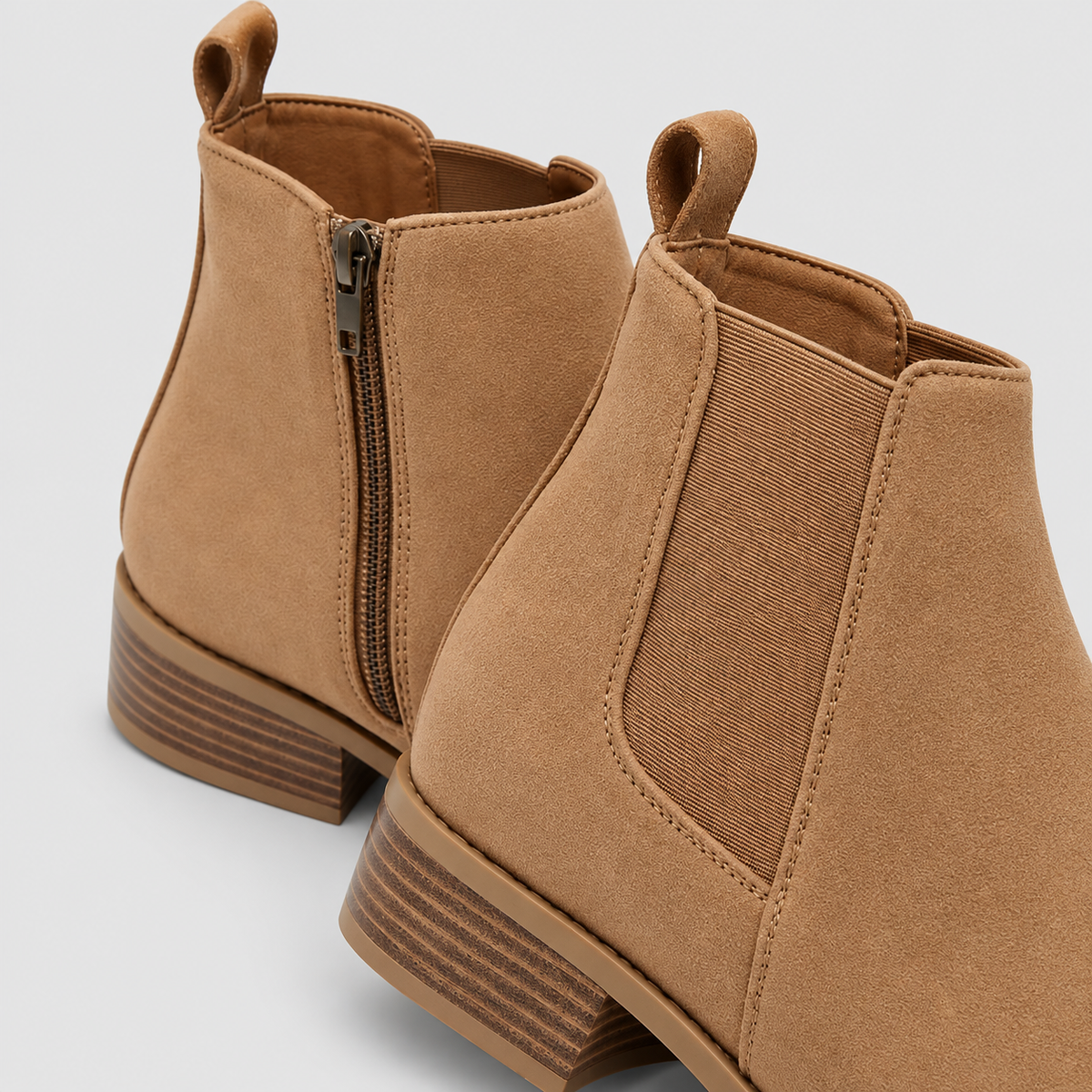 Viviette | Women’s Pointed-Toe Low-Block-Heel Ankle Boots — product detail 10