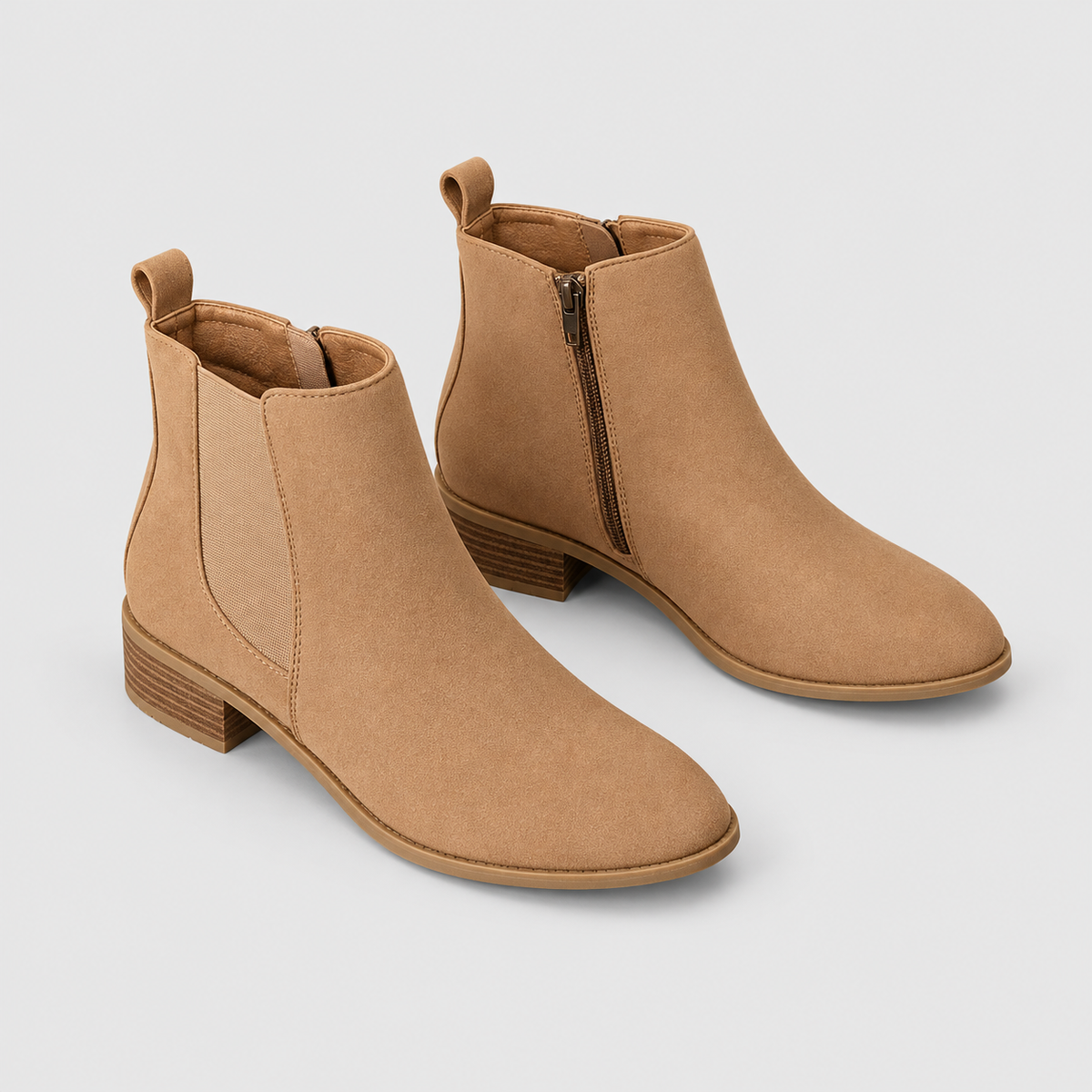 Viviette | Women’s Pointed-Toe Low-Block-Heel Ankle Boots — product detail 11