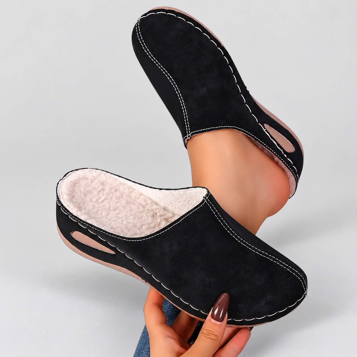 Wendy | Women’s Warm Lined Slip-On Slippers — product detail 5