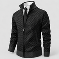 Wilfred | Men’s Diamond-Pattern Zip-Front Jacket — Black