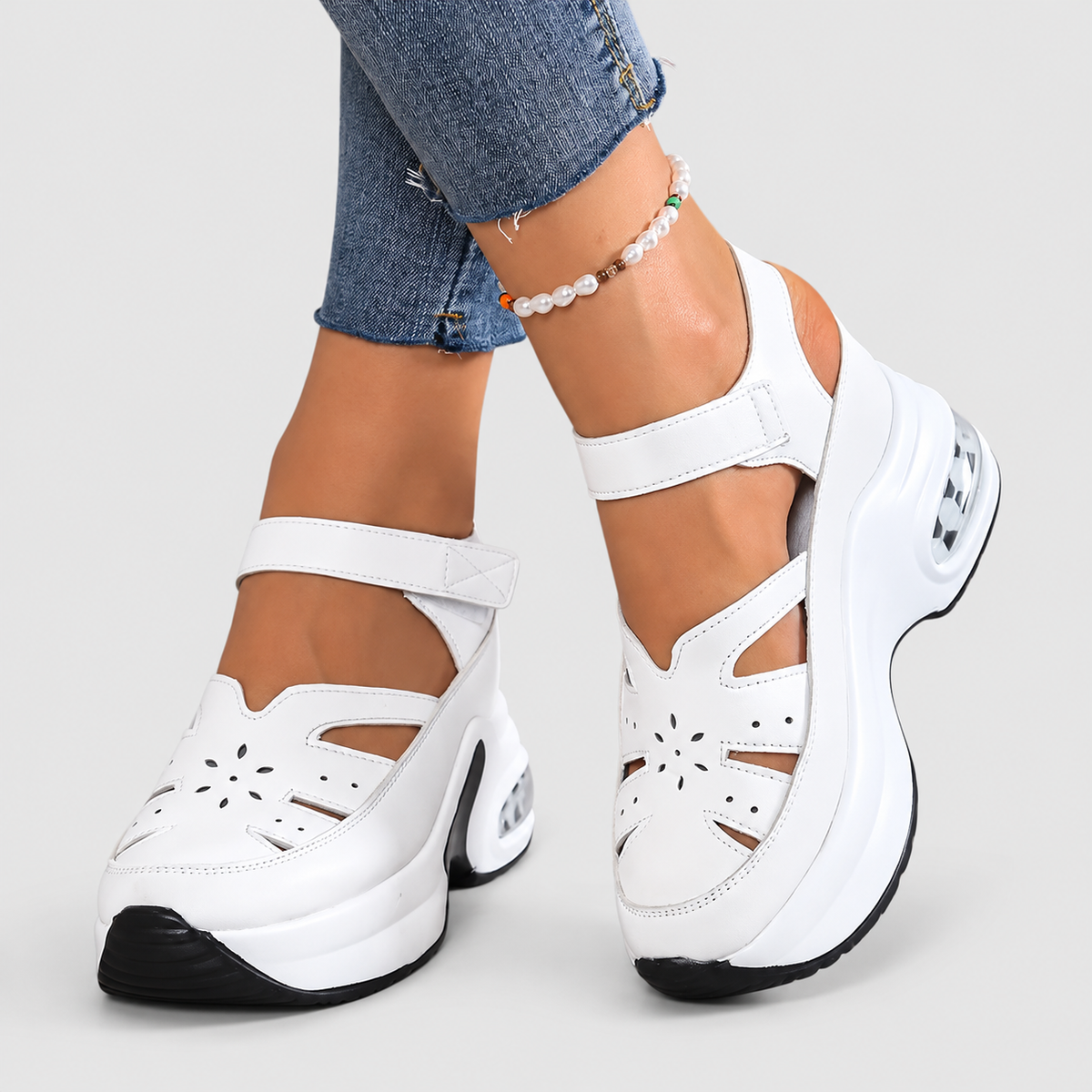 Wilhelmina | Women’s Strap-Front Chunky-Sole Shoes — product detail 1