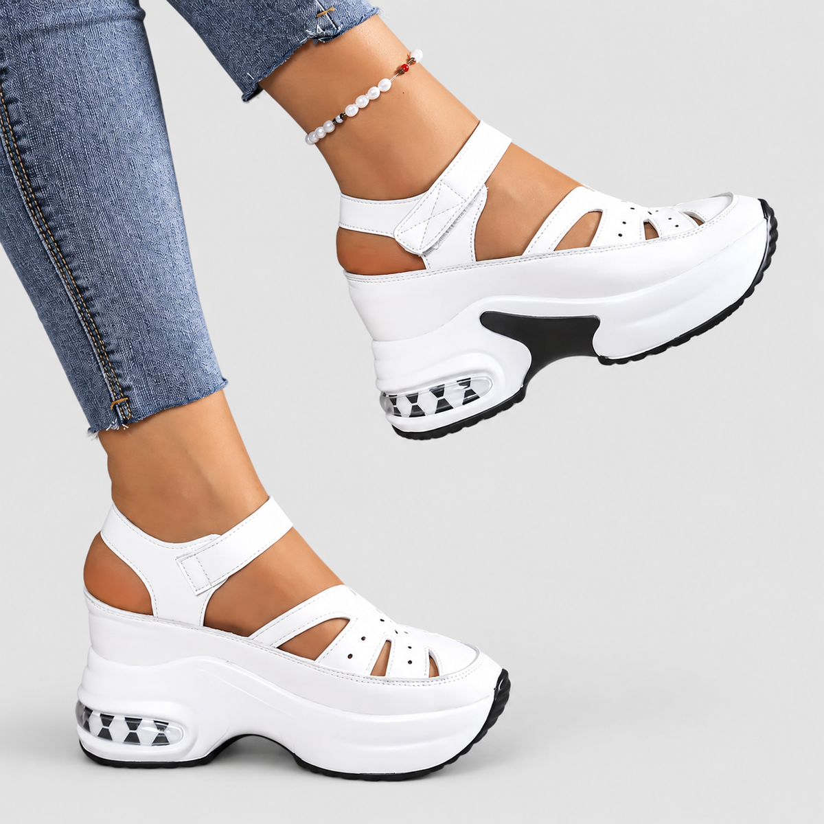 Wilhelmina | Women’s Strap-Front Chunky-Sole Shoes — product detail 4