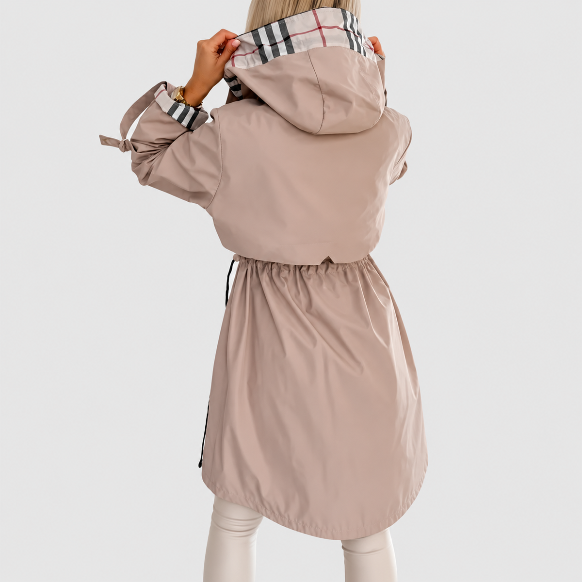 Sylvie | Women’s Hooded Zip-Front Coat — product detail view 4