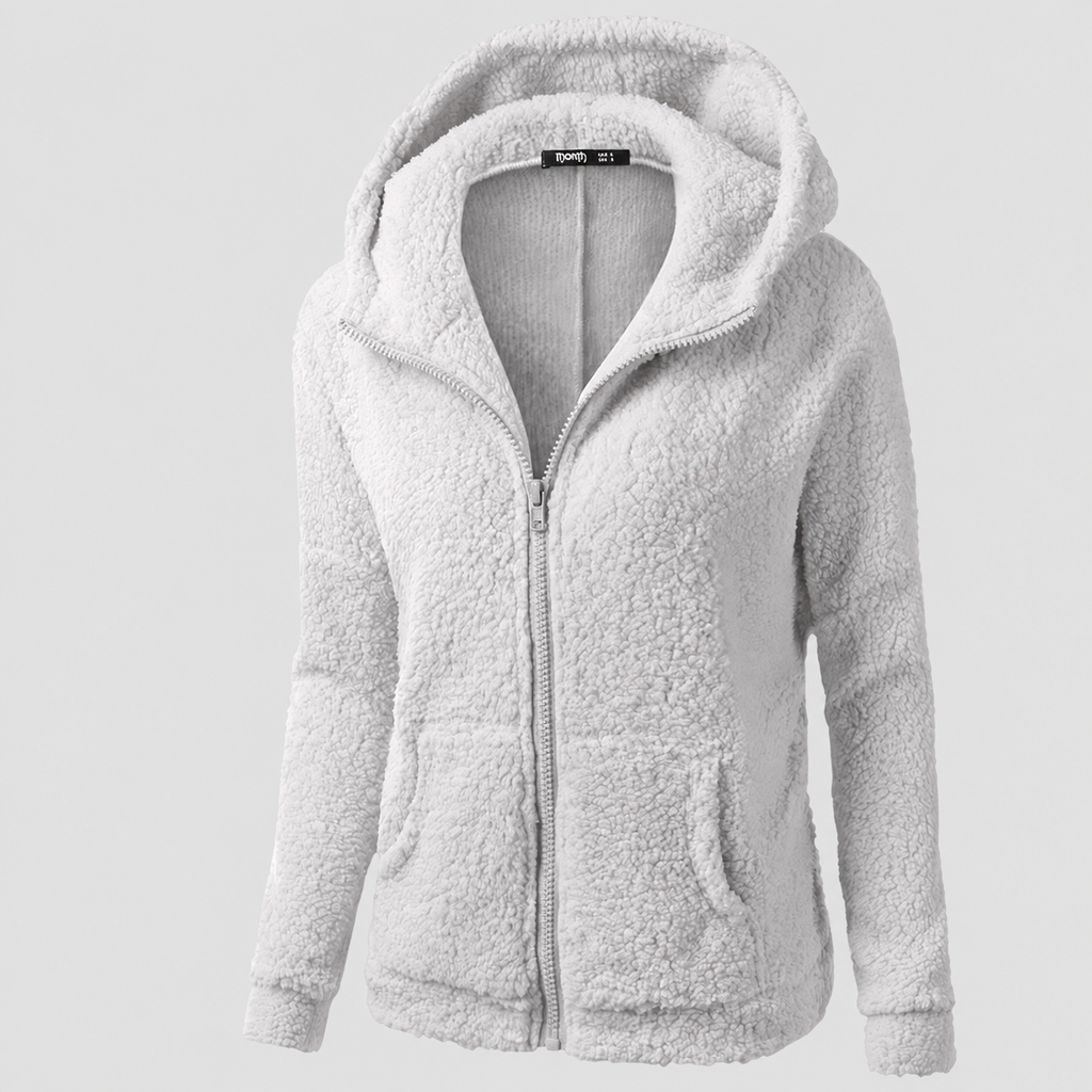 Brielle | Women’s Hooded Zip-Up Fleece Jacket — product detail view 5