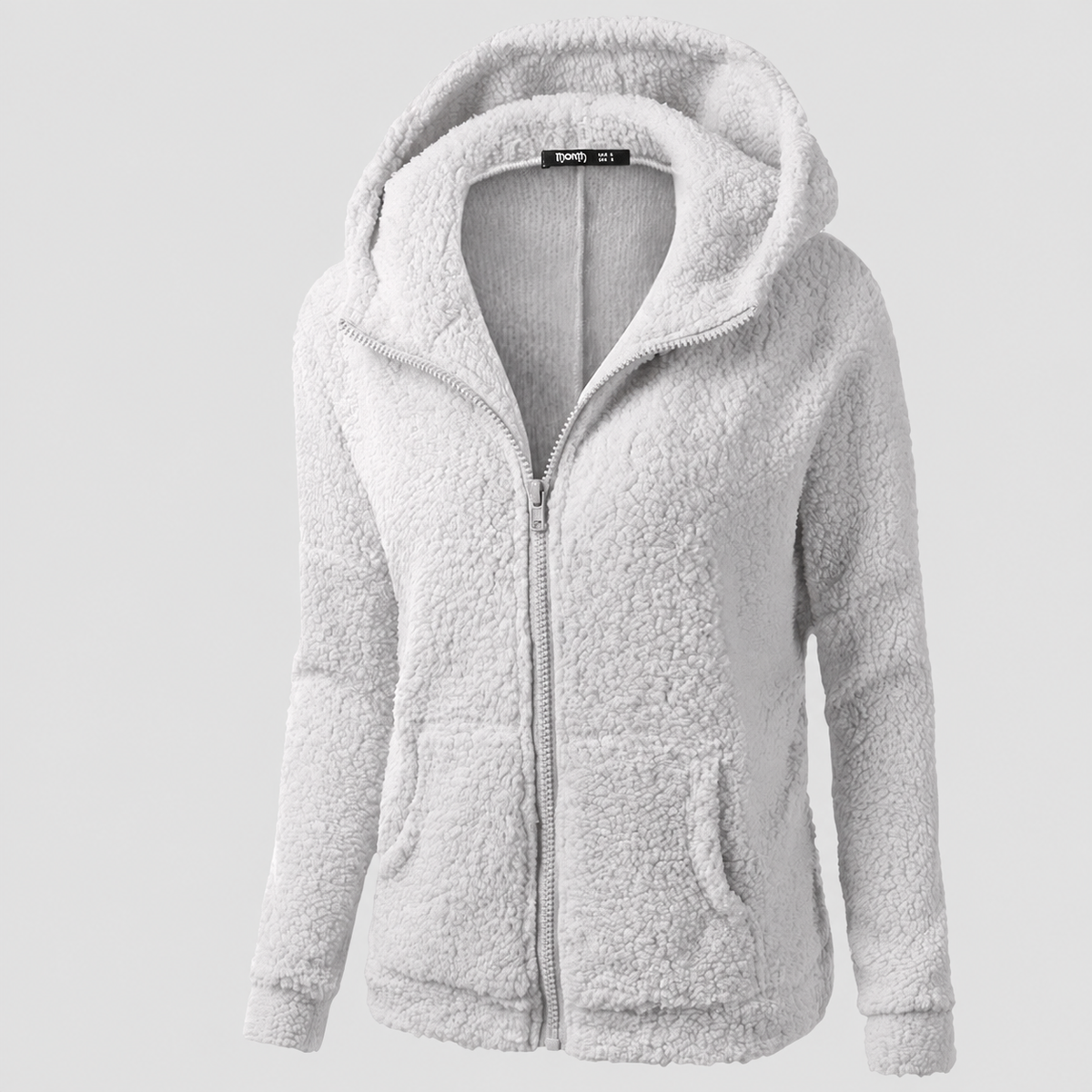 Brielle | Women’s Hooded Zip-Up Fleece Jacket — product detail view 5