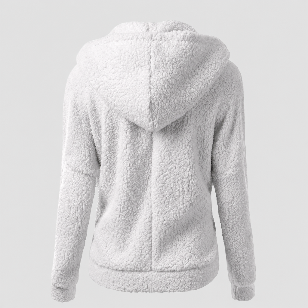 Brielle | Women’s Hooded Zip-Up Fleece Jacket — product detail view 6