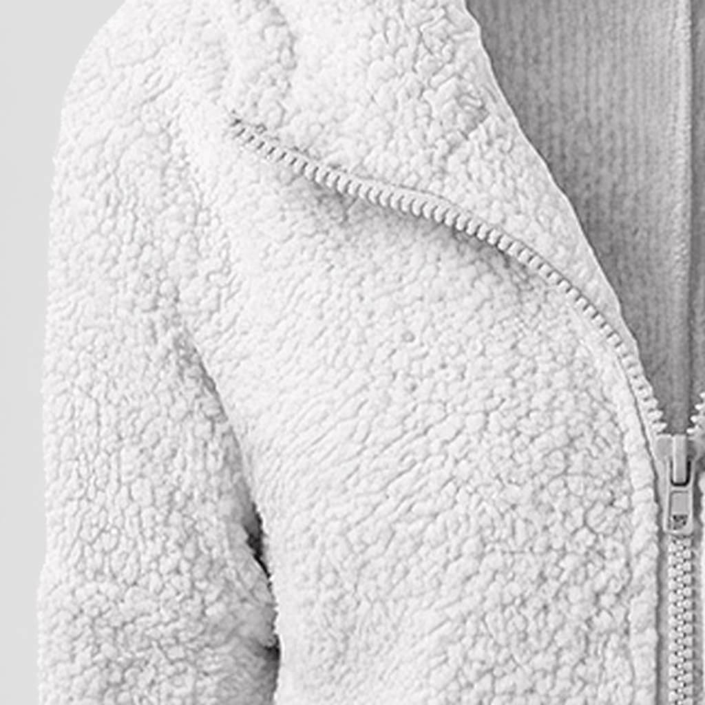 Brielle | Women’s Hooded Zip-Up Fleece Jacket — product detail view 7