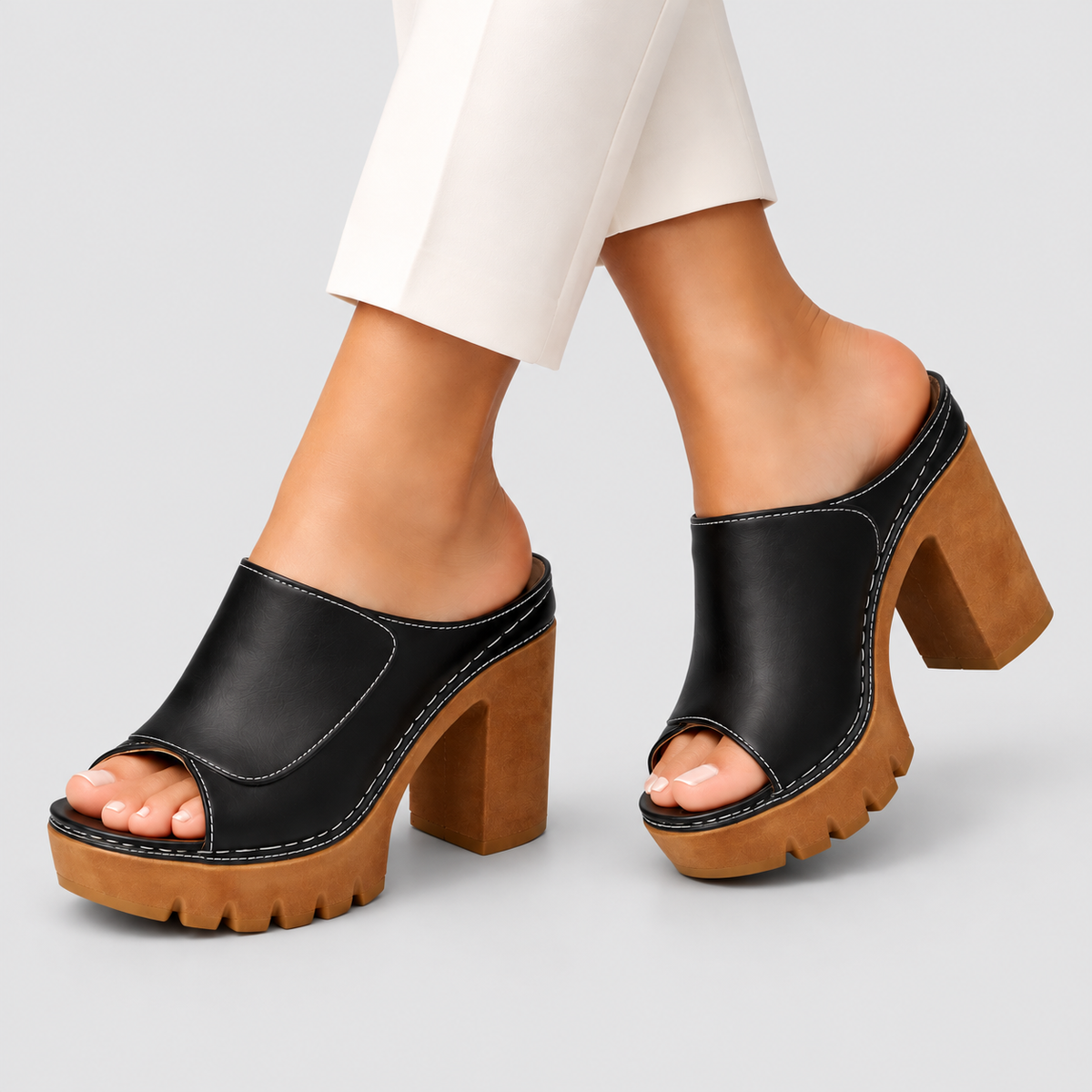 Ysolde | Women’s Platform Block-Heel Mules — product detail 2