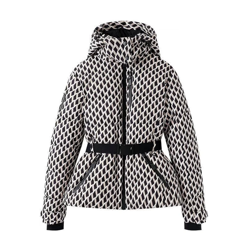 Frances | Women’s Belted Puffer Jacket with Hood