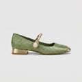 Polly | Women’s Mary Jane Flats with Pearl-Style Detail