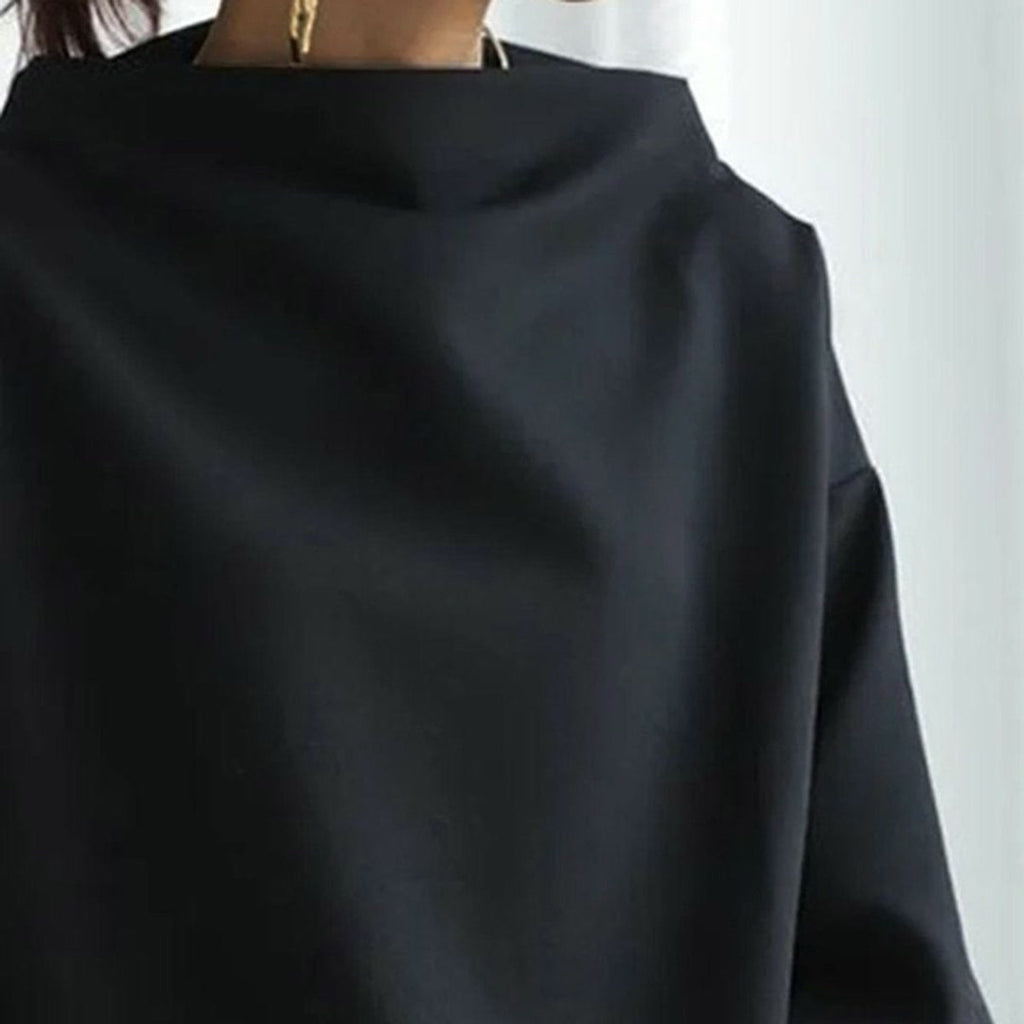 Marisol | Women’s High-Neck Soft Knit Top with Long Sleeves
