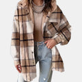 Nell | Women’s Plaid Flannel Shirt Jacket with Sherpa Hood