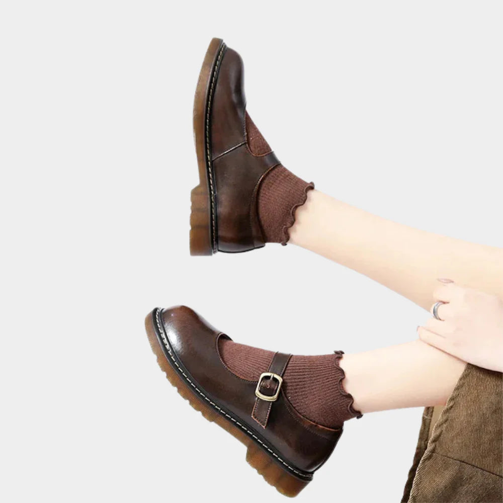 Winnie | Women’s Platform Mary Jane Shoes with Buckle Strap