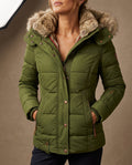 Clara | Women’s Quilted Hooded Jacket with Faux Fur Trim