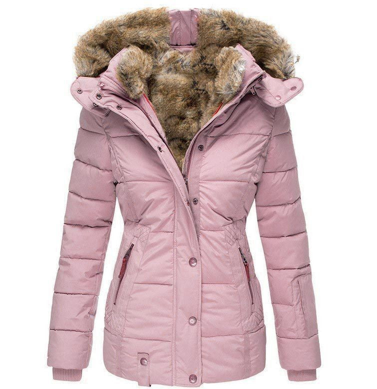 Clara | Women’s Quilted Hooded Jacket with Faux Fur Trim