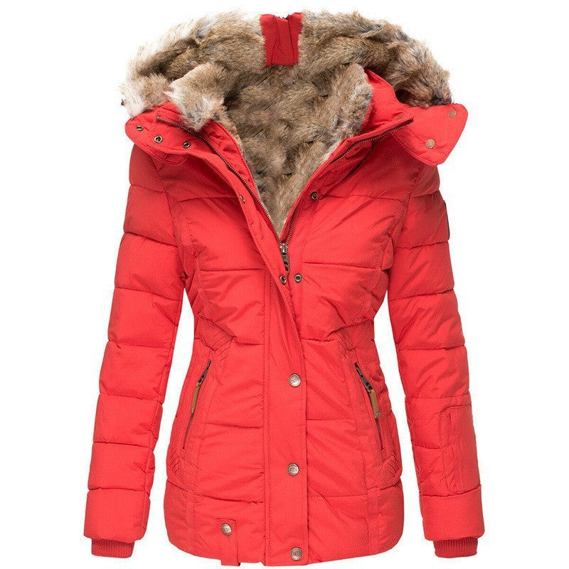 Clara | Women’s Quilted Hooded Jacket with Faux Fur Trim