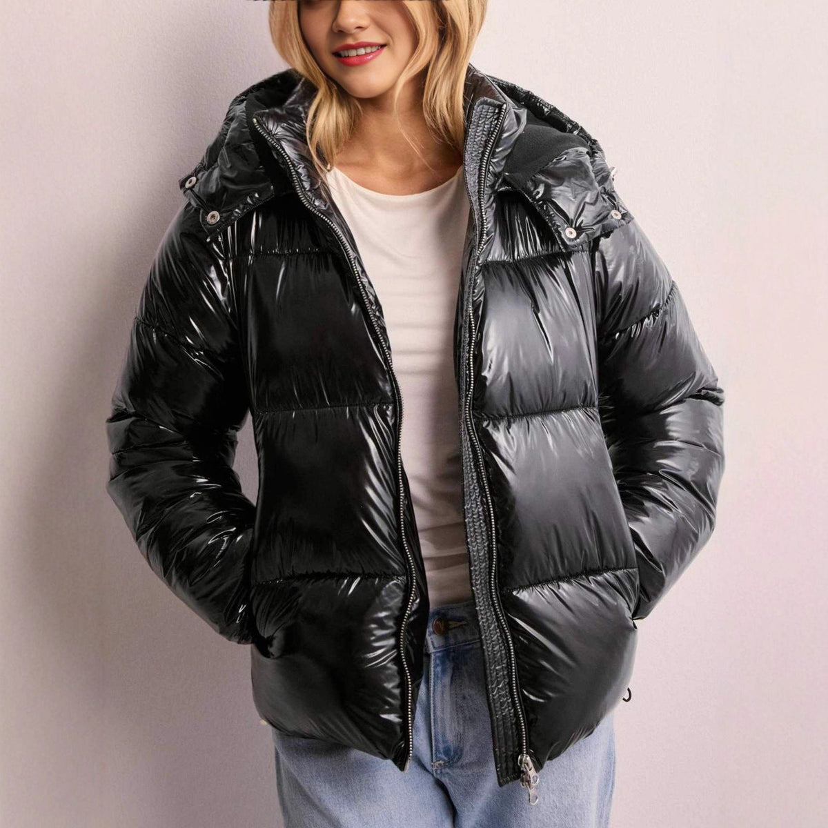 Vanessa | Women’s Quilted Hooded Jacket with Zip Pockets
