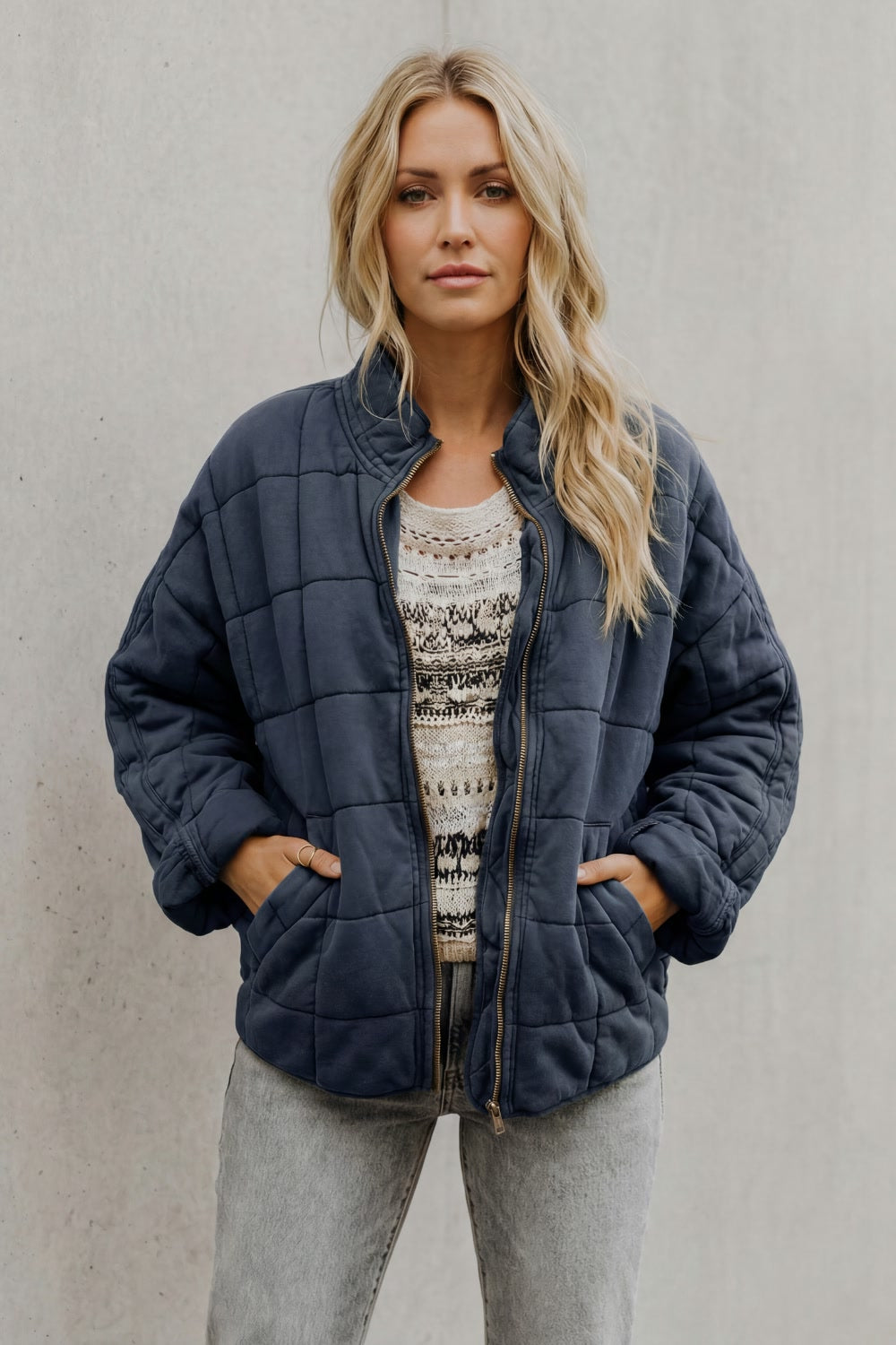 Clementine | Women’s Quilted Jacket with High Collar