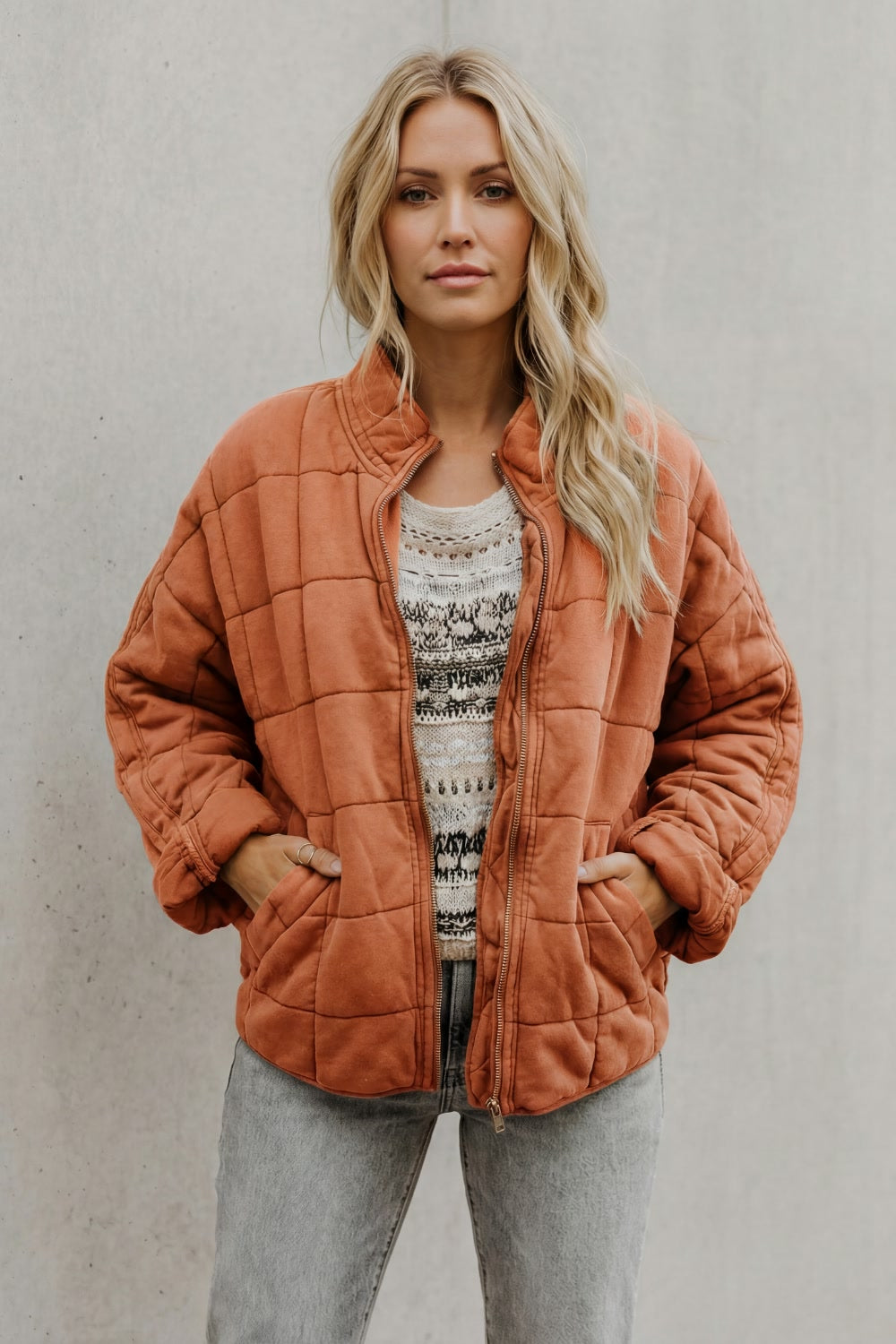 Clementine | Women’s Quilted Jacket with High Collar