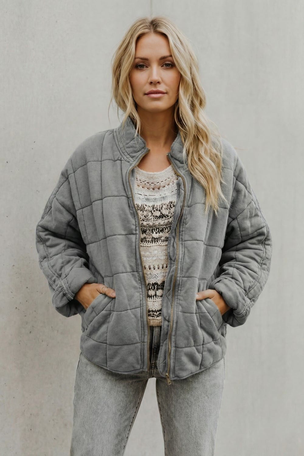Clementine | Women’s Quilted Jacket with High Collar