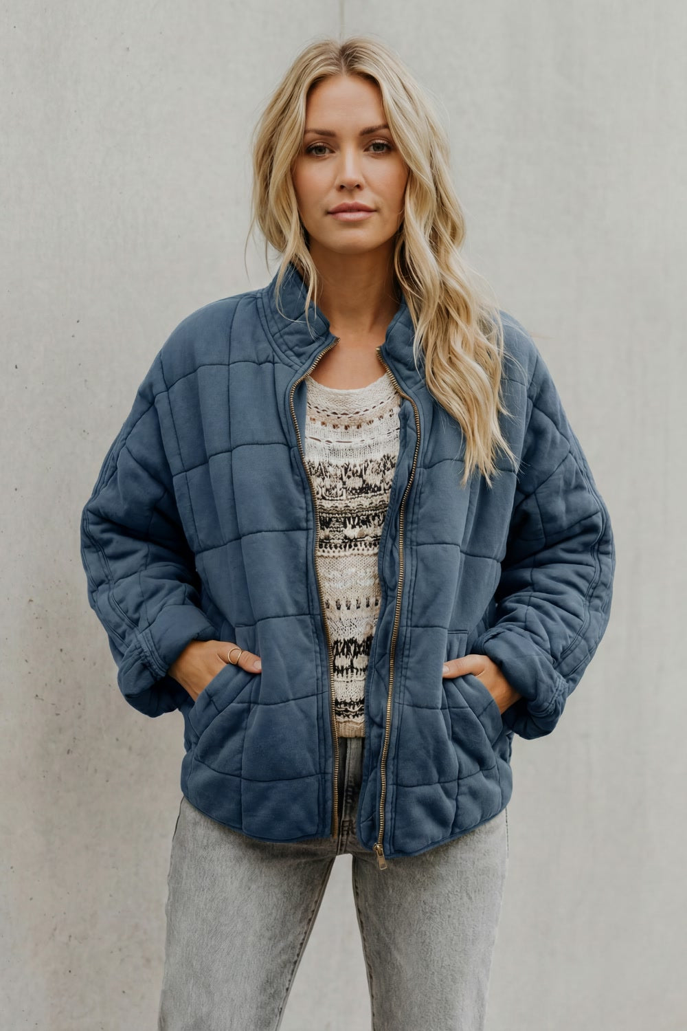 Clementine | Women’s Quilted Jacket with High Collar