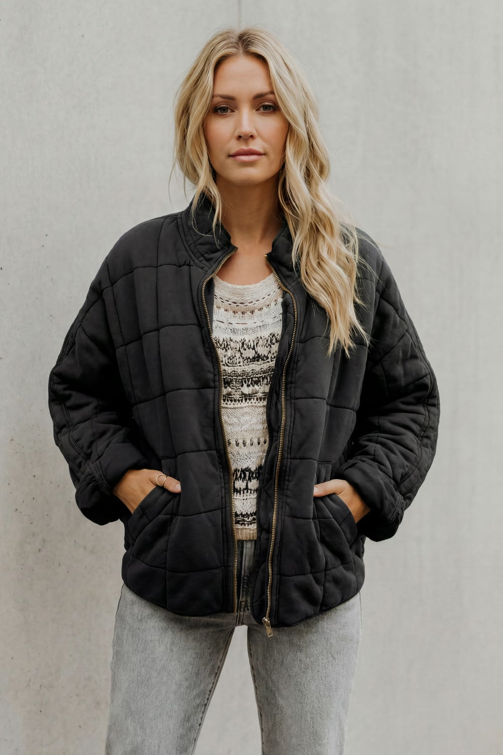 Clementine | Women’s Quilted Jacket with High Collar