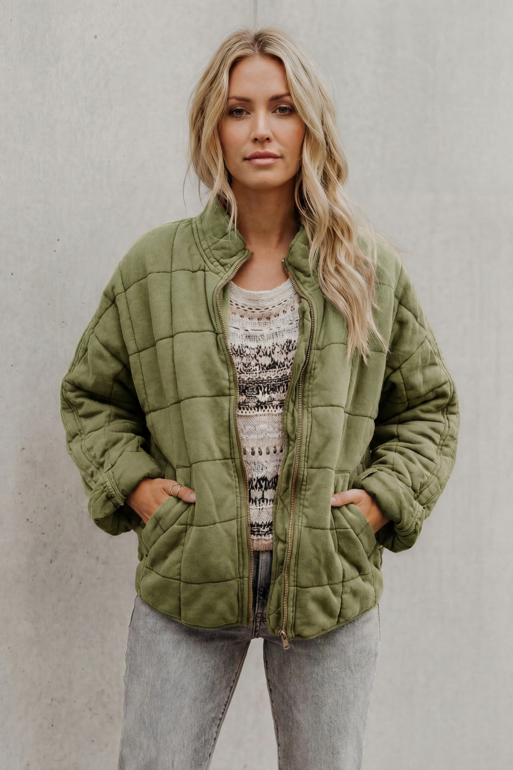 Clementine | Women’s Quilted Jacket with High Collar