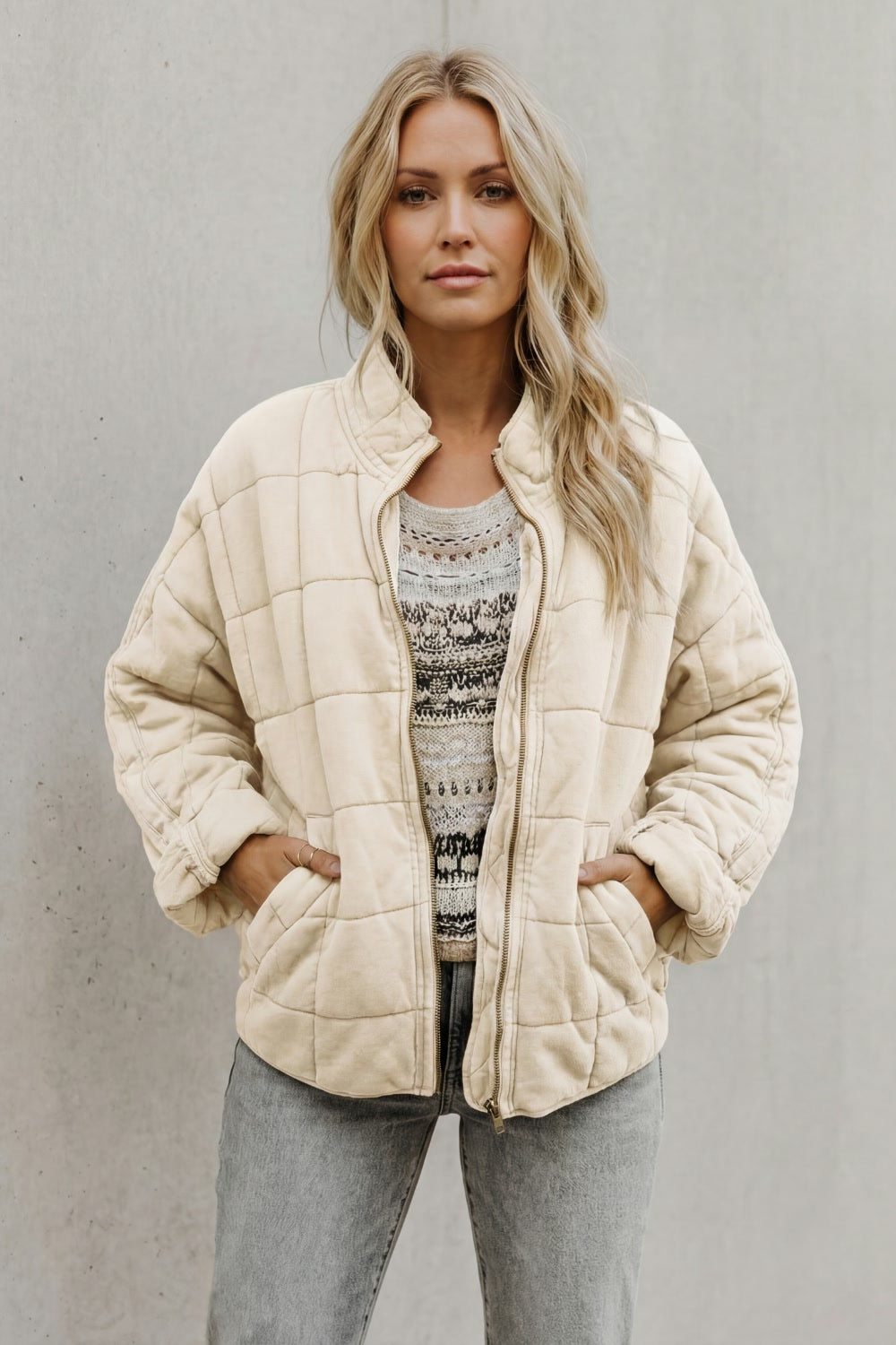 Clementine | Women’s Quilted Jacket with High Collar