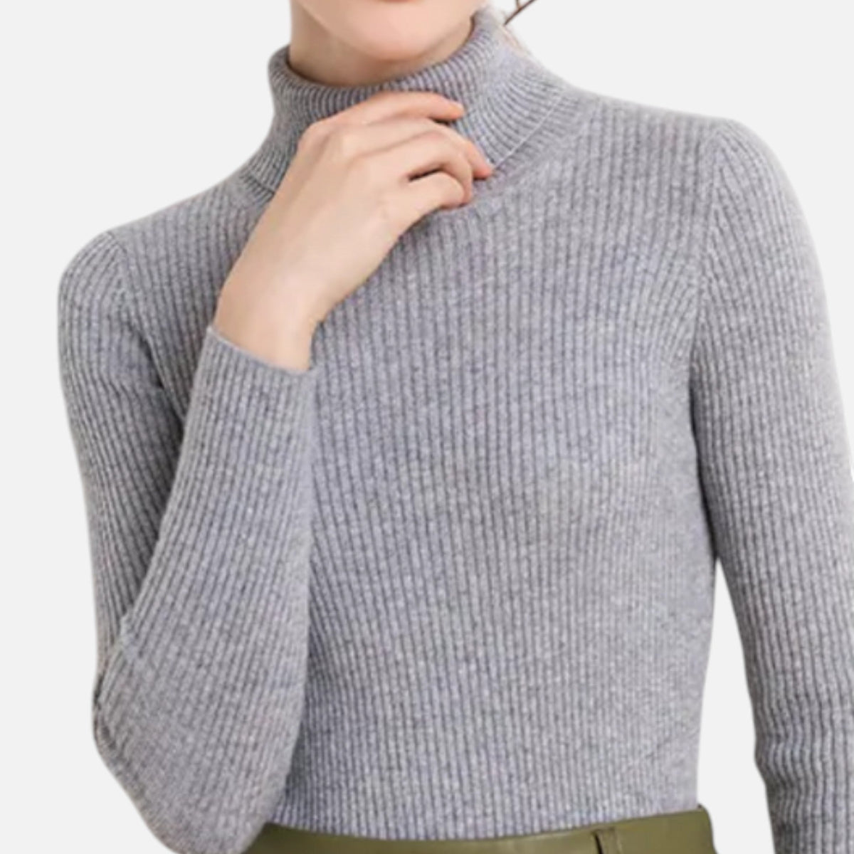 Rebecca | Women’s Ribbed Turtleneck Sweater with Slim Fit